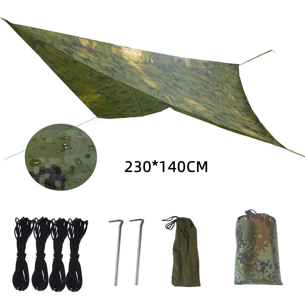2 Person Camping Garden Hammock With Mosquito Net Outdoor Furniture Bed Strength Parachute Fabric Sleep Swing Portable Hanging