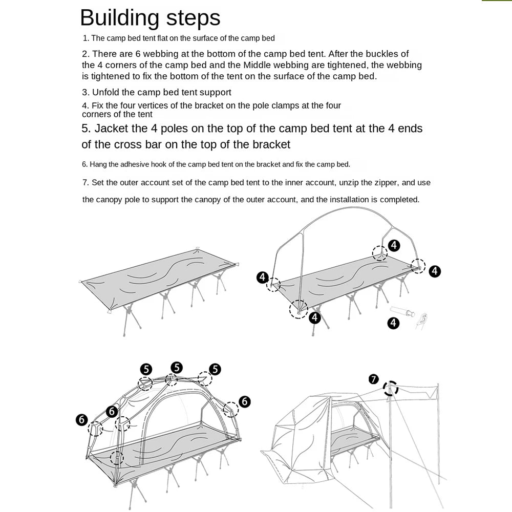 Raised camping tent