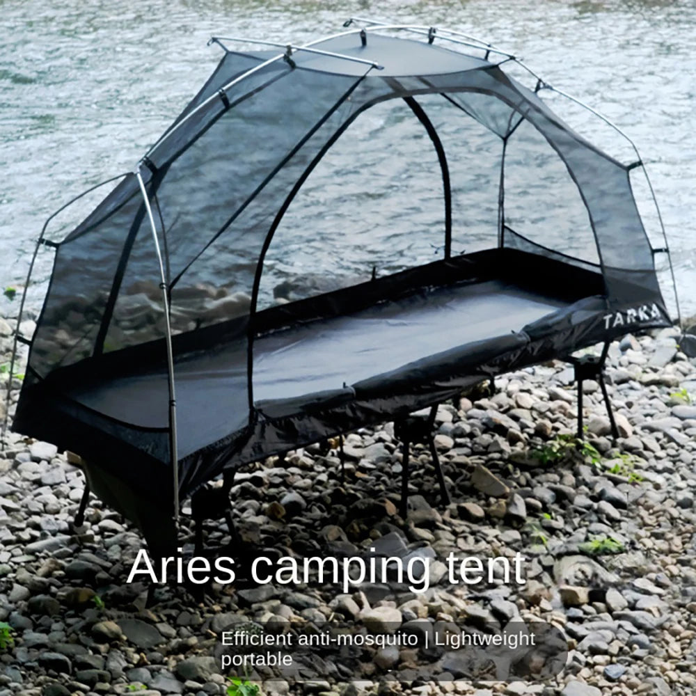 Raised camping tent
